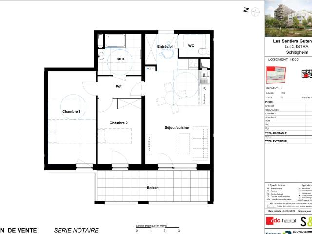 Appartement 3 pièces 63 m²