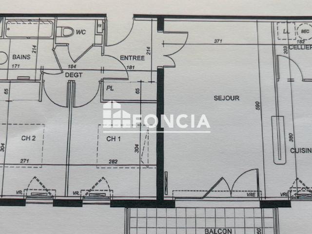 Appartement 3 pièces 63 m²