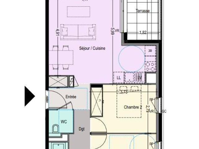 Appartement 3 pièces 63 m²