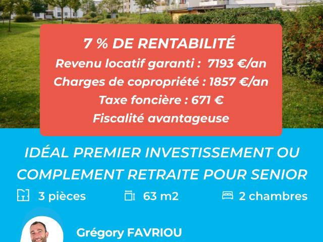 Appartement 3 pièces 63 m²