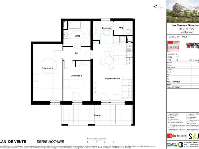 Appartement 3 pièces 63 m²