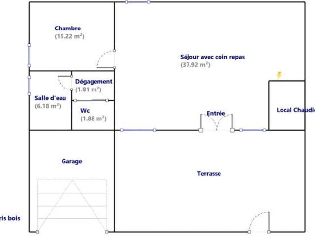 Appartement 3 pièces 63 m²