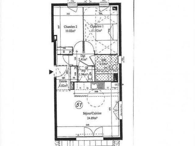 Appartement 3 pièces, 60 m² à louer à Savigny le Temple 77176