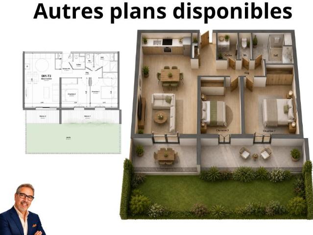 Appartement 3 pièces 60 m²