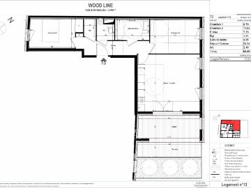 Appartement 3 pièces 61 m²