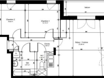 Appartement 3 pièces, 62 m² à louer à Couzon au Mont d'Or 69270