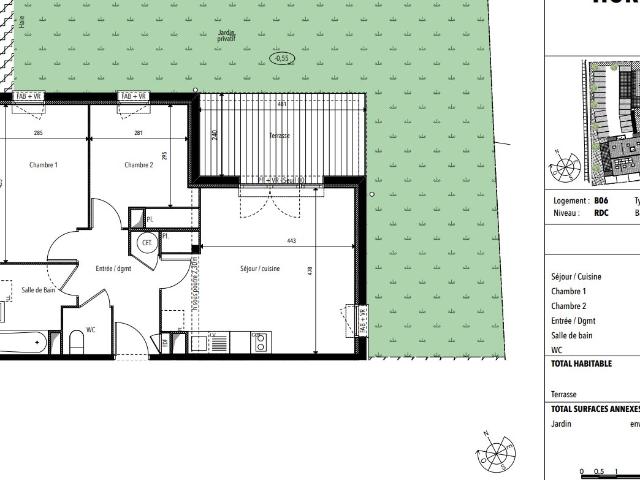 Appartement 3 pièces 62 m²