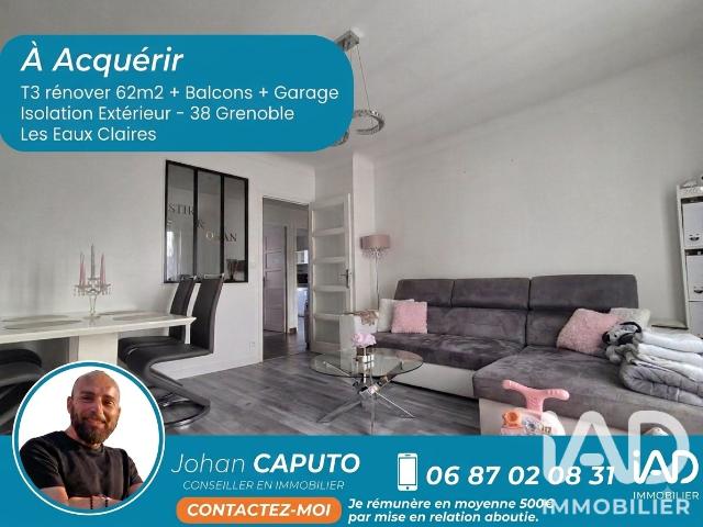 Appartement 3 pièces 62 m²
