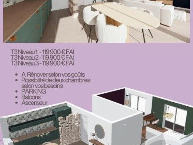 Appartement 3 pièces 67 m²