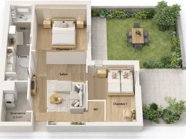 Appartement 3 pièces 67 m²