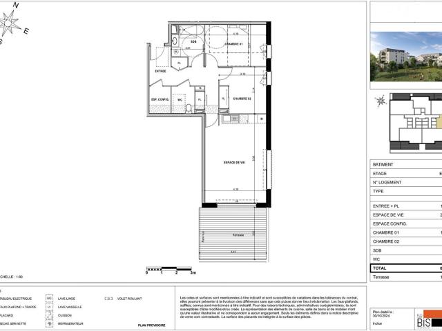 Appartement 3 pièces 67 m²