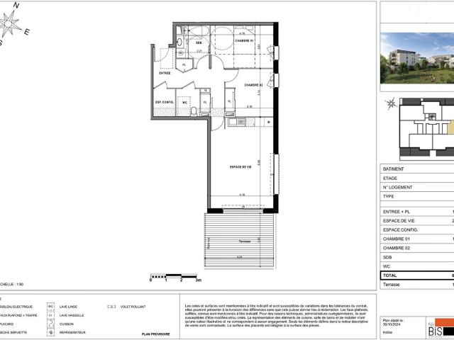 Appartement 3 pièces 67 m²