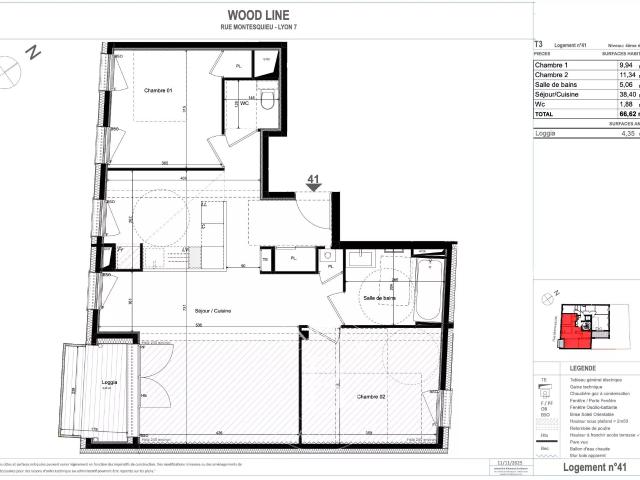 Appartement 3 pièces 67 m²