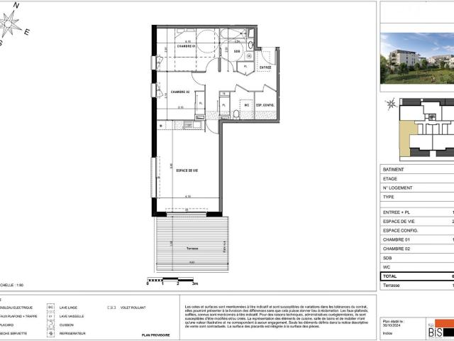 Appartement 3 pièces 67 m²