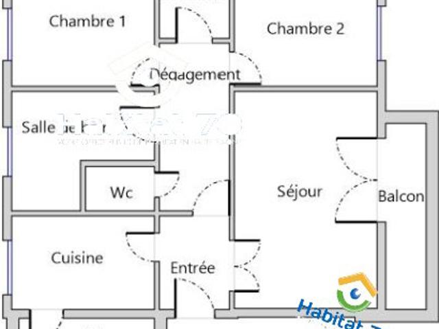 Appartement 3 pièces 64 m²
