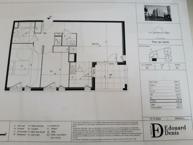 Appartement 3 pièces 64 m²