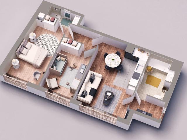 Appartement 3 pièces 64 m²