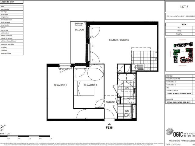 Appartement 3 pièces 64 m²