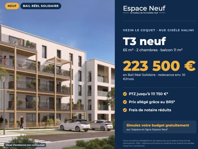 Appartement 3 pièces 65 m²