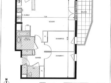 Appartement 3 pièces 65 m²