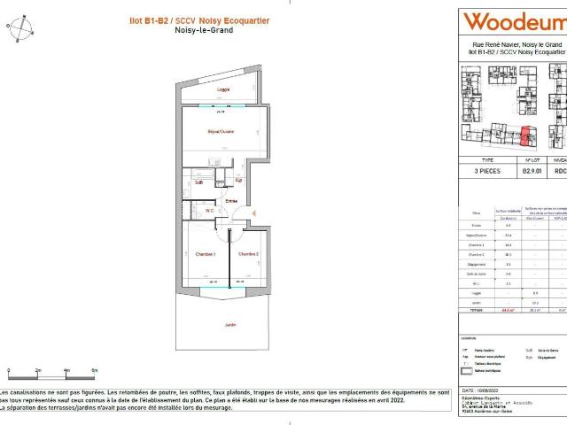 Appartement 3 pièces 65 m²