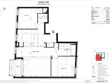 Appartement 3 pièces 66 m²