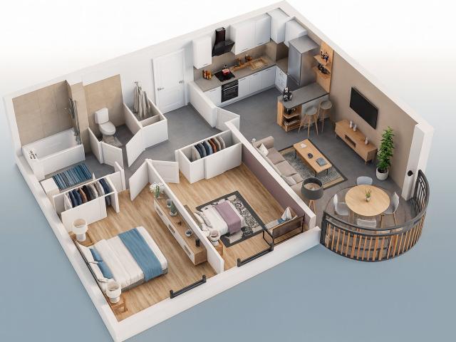 Appartement 3 pièces 66 m²