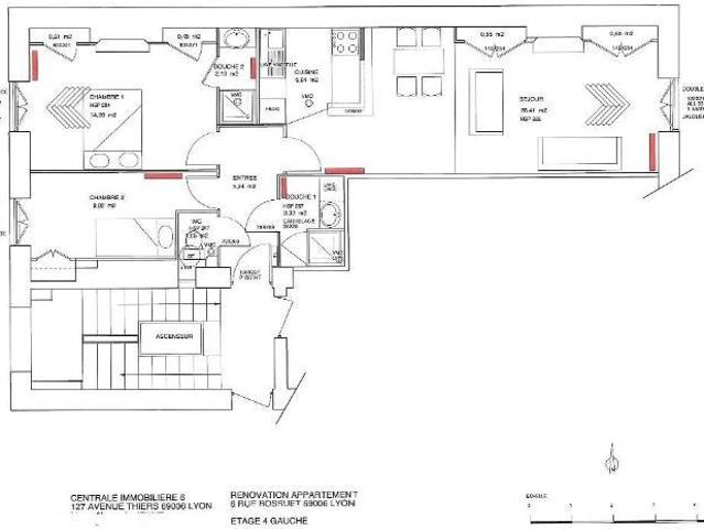 Appartement 3 pièces 66 m²