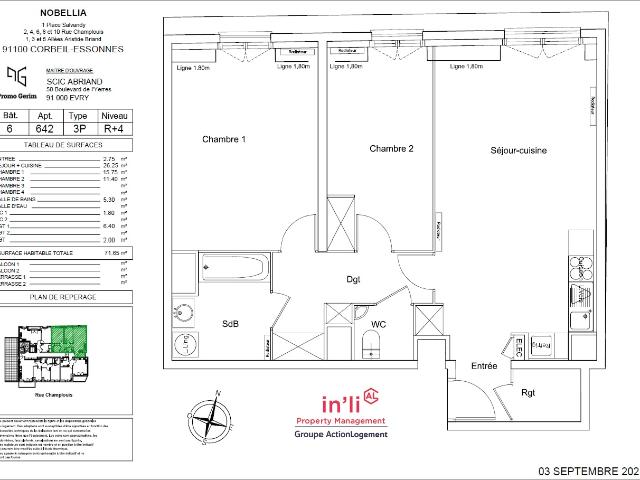 Appartement · 3 pièces · 68.17 m²