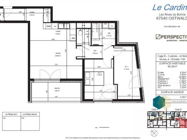 Appartement 3 pièces 68 m²