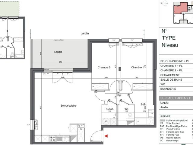 Appartement 3 pièces 69 m²