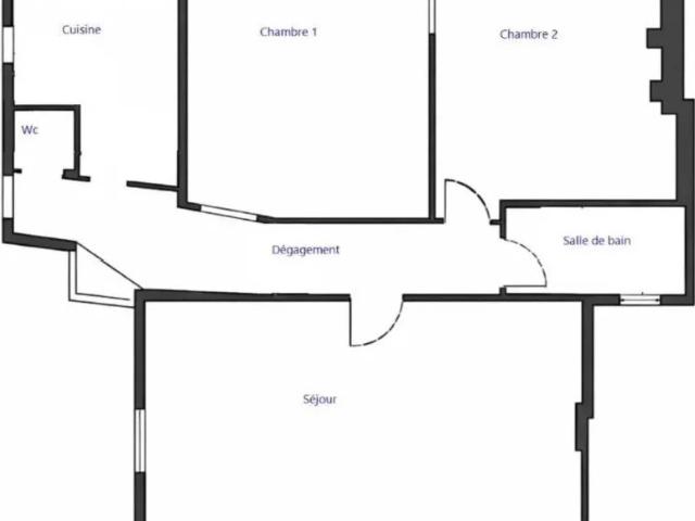 Appartement 3 pièces 69 m²