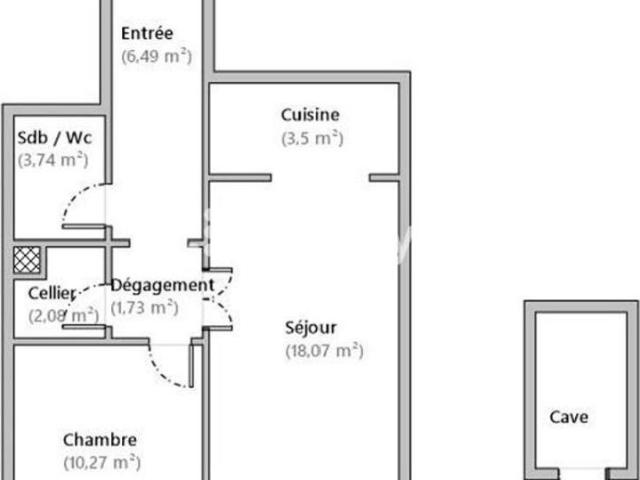 Appartement 3 pièces 69 m²