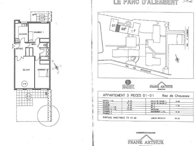 Appartement 3 pièces 73 m²
