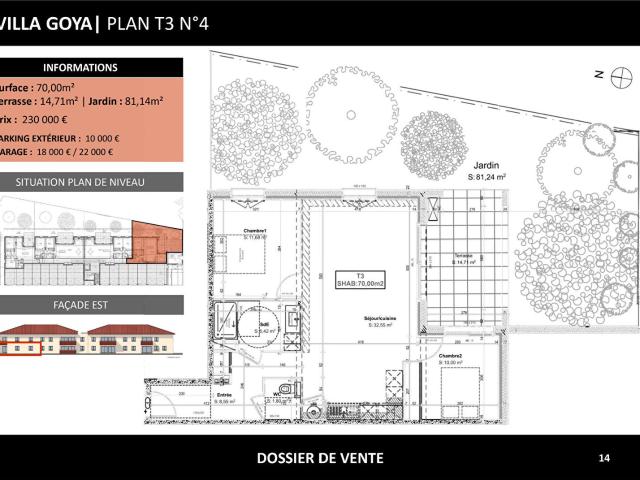 Appartement 3 pièces 70 m²