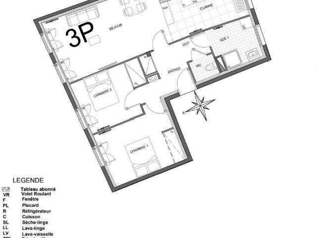 Appartement 3 pièces 70 m²