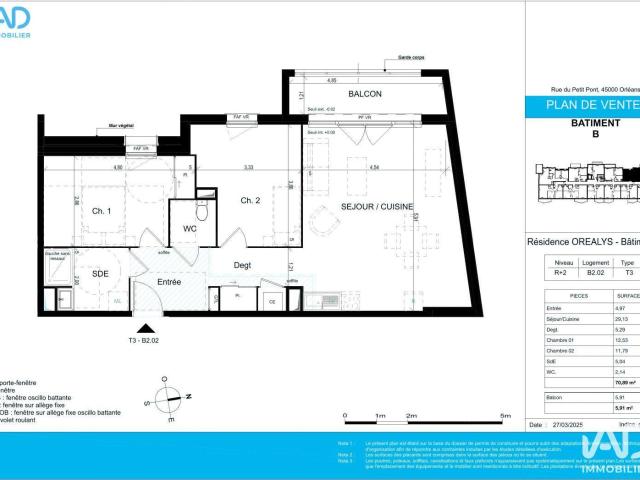 Appartement 3 pièces 70 m²
