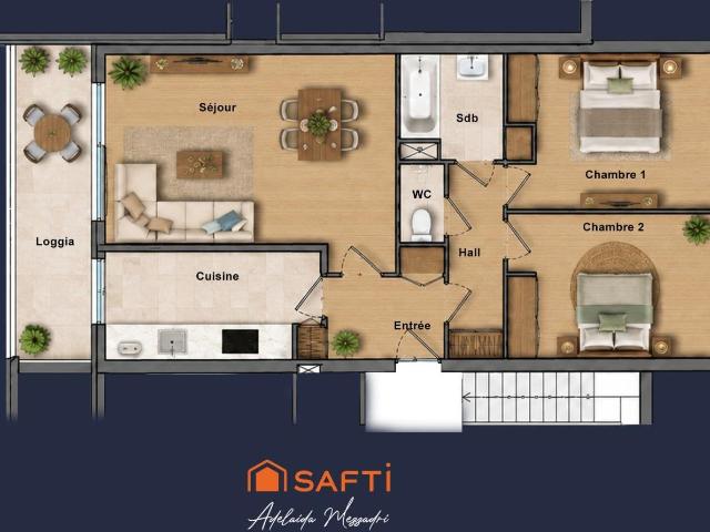 Appartement 3 pièces 70 m²