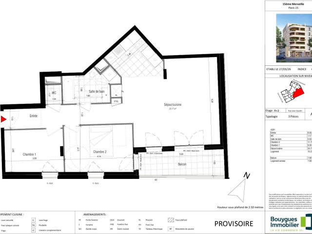 Appartement 3 pièces 70 m²