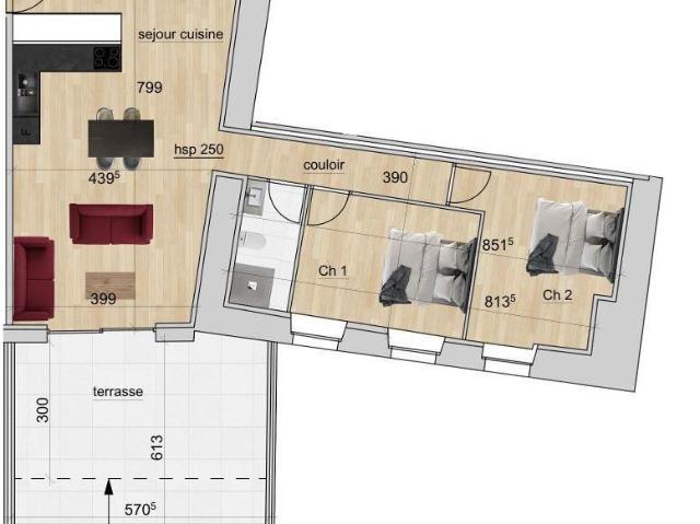 Appartement 3 pièces 70 m²
