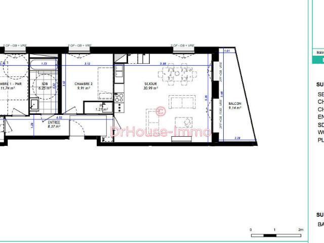Appartement 3 pièces 71 m²