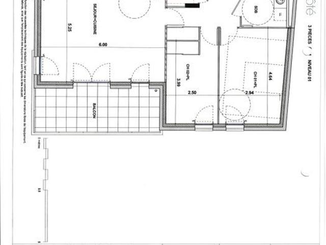 Appartement 3 pièces, 72 m² à louer à Tassin la Demi Lune 69160
