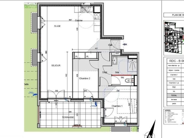 Appartement 3 pièces 72 m²