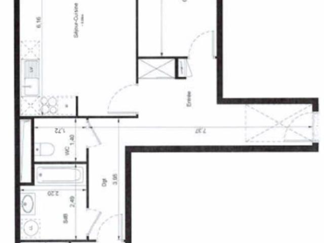 Appartement 3 pièces 72 m²