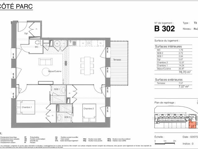 Appartement 3 pièces 77 m²