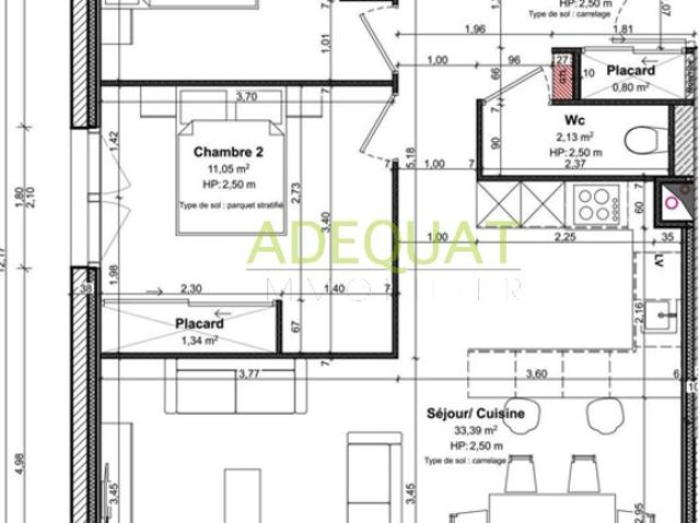 Appartement 3 pièces 74 m²