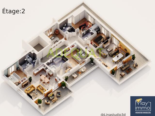 Appartement 3 pièces 74 m²