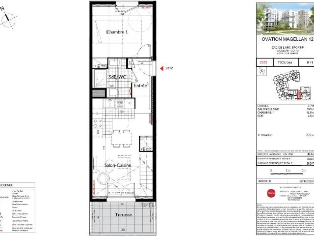 Appartement 3 pièces 79 m²