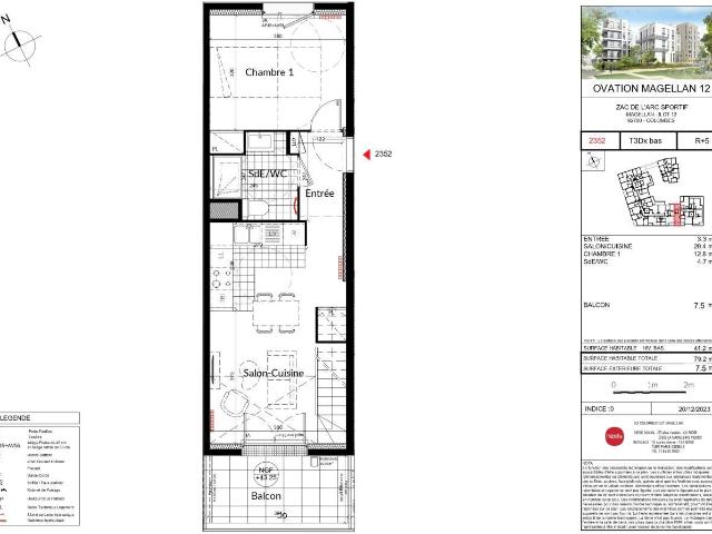 Appartement 3 pièces 79 m²