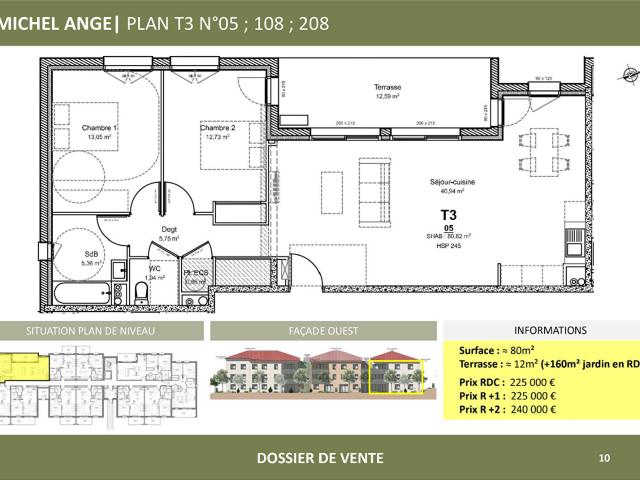 Appartement 3 pièces 81 m²